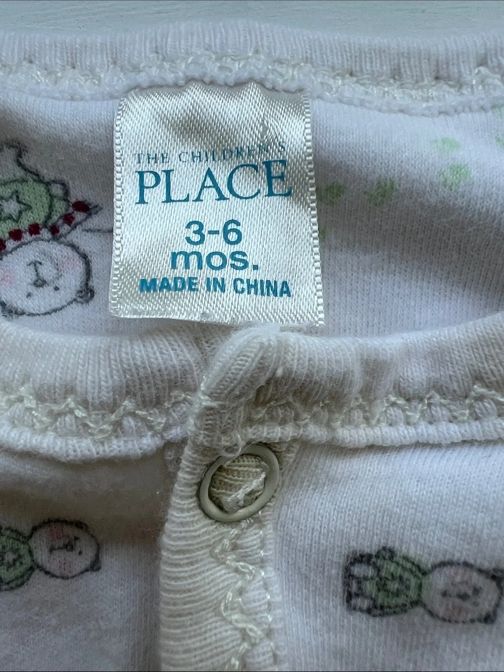 The Children's Place White Infant Snap-Front Bodysuit with Pastel Animal Motifs